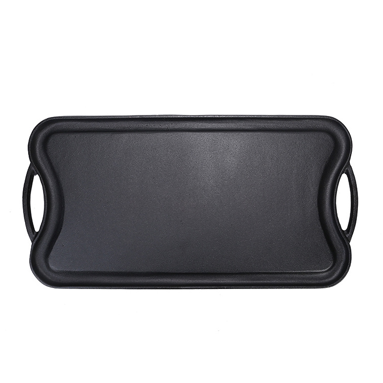 Prestige Reversible BBQ Grill Cast Iron Cookware Vegetable Oil Griddle Pan for Outdoor