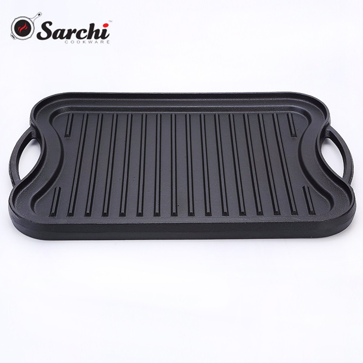 Pre-seasoned cast iron Grill Pans Griddle Pans