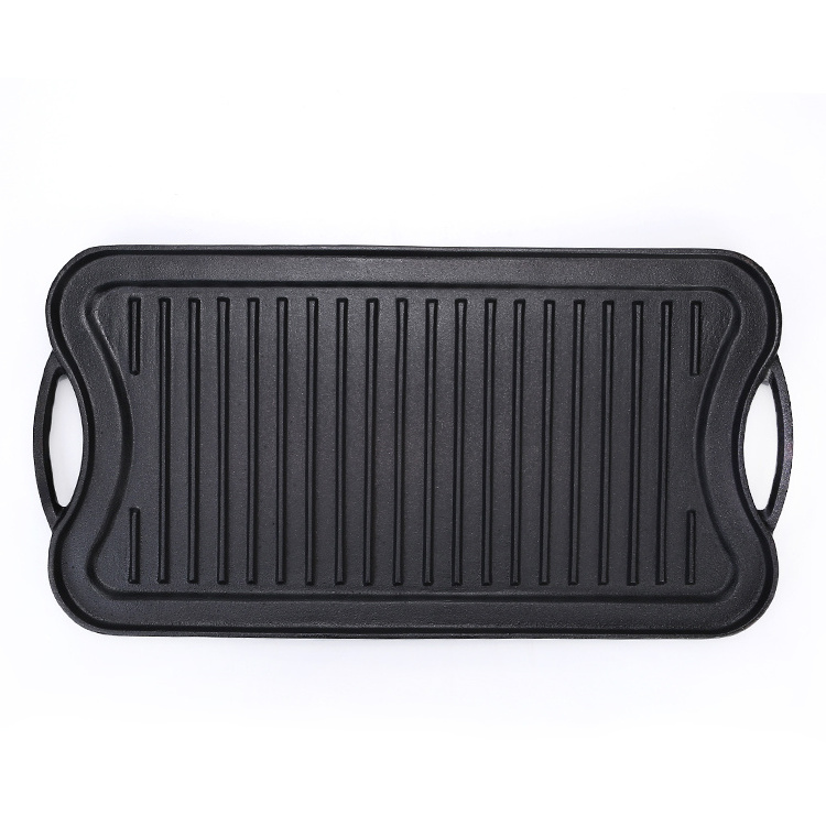 Prestige Reversible BBQ Grill Cast Iron Cookware Vegetable Oil Griddle Pan for Outdoor