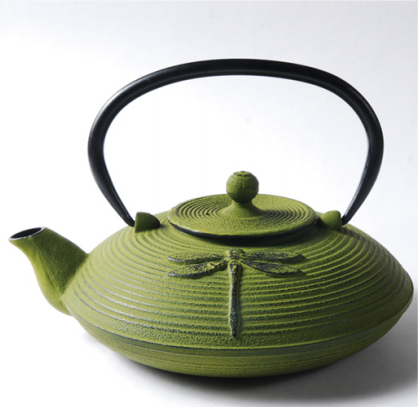 Enamel coating cast iron Tea Kettle with base and filter