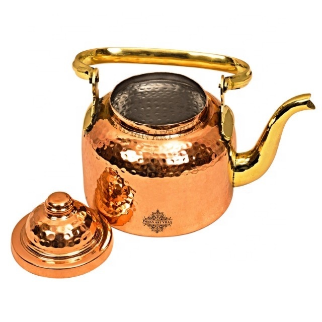 Personalized Pure Copper Tea Pot In Coffee & Tea Set At Wholesale Price Copper Tea Pot Kettle Inside Tin Lining Suppliers