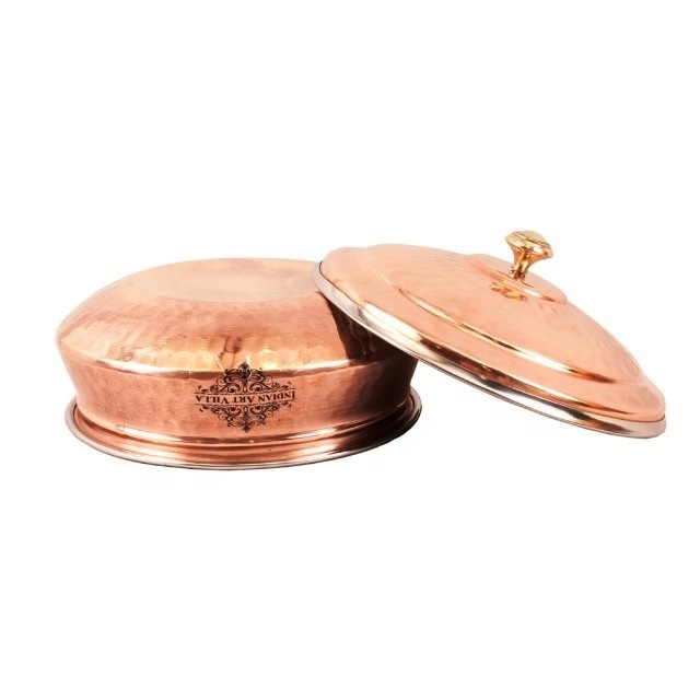 Pure Copper Steel Handi Casserole With Lid At Discount Price Copper Utensils Manufacturers & Wholesaler