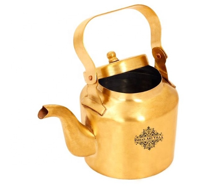 Unique Brass Teapot Kettle With 4 Glasses At Offer Price Eco Friendly Product Manufacturers From India