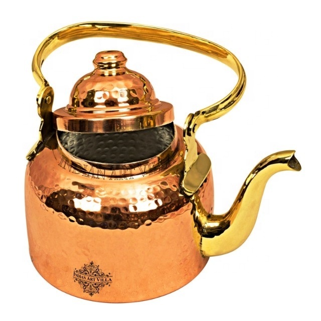 Personalized Pure Copper Tea Pot In Coffee & Tea Set At Wholesale Price Copper Tea Pot Kettle Inside Tin Lining Suppliers