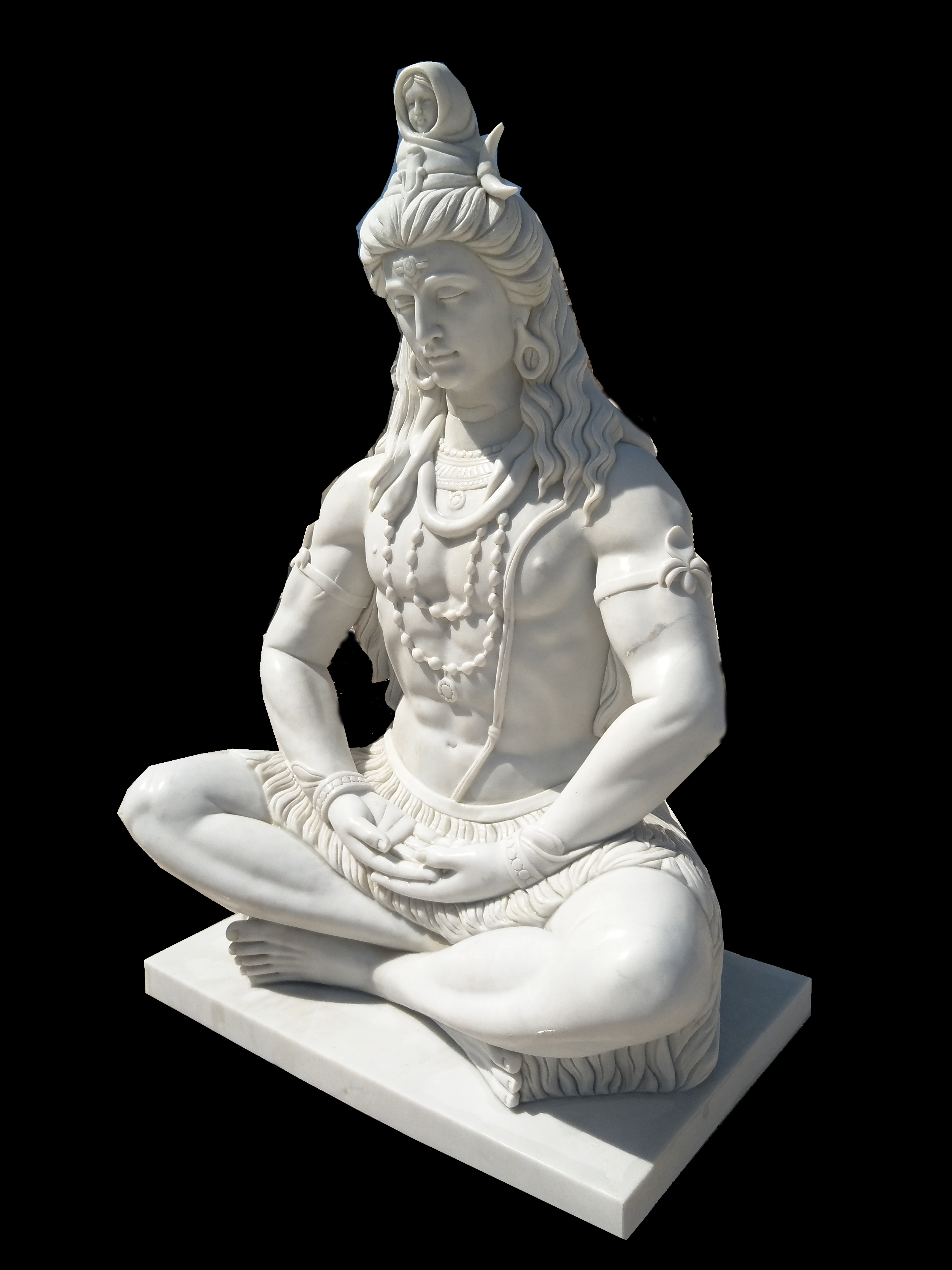 White Marble Indian God Statue Lord Shiva Statue