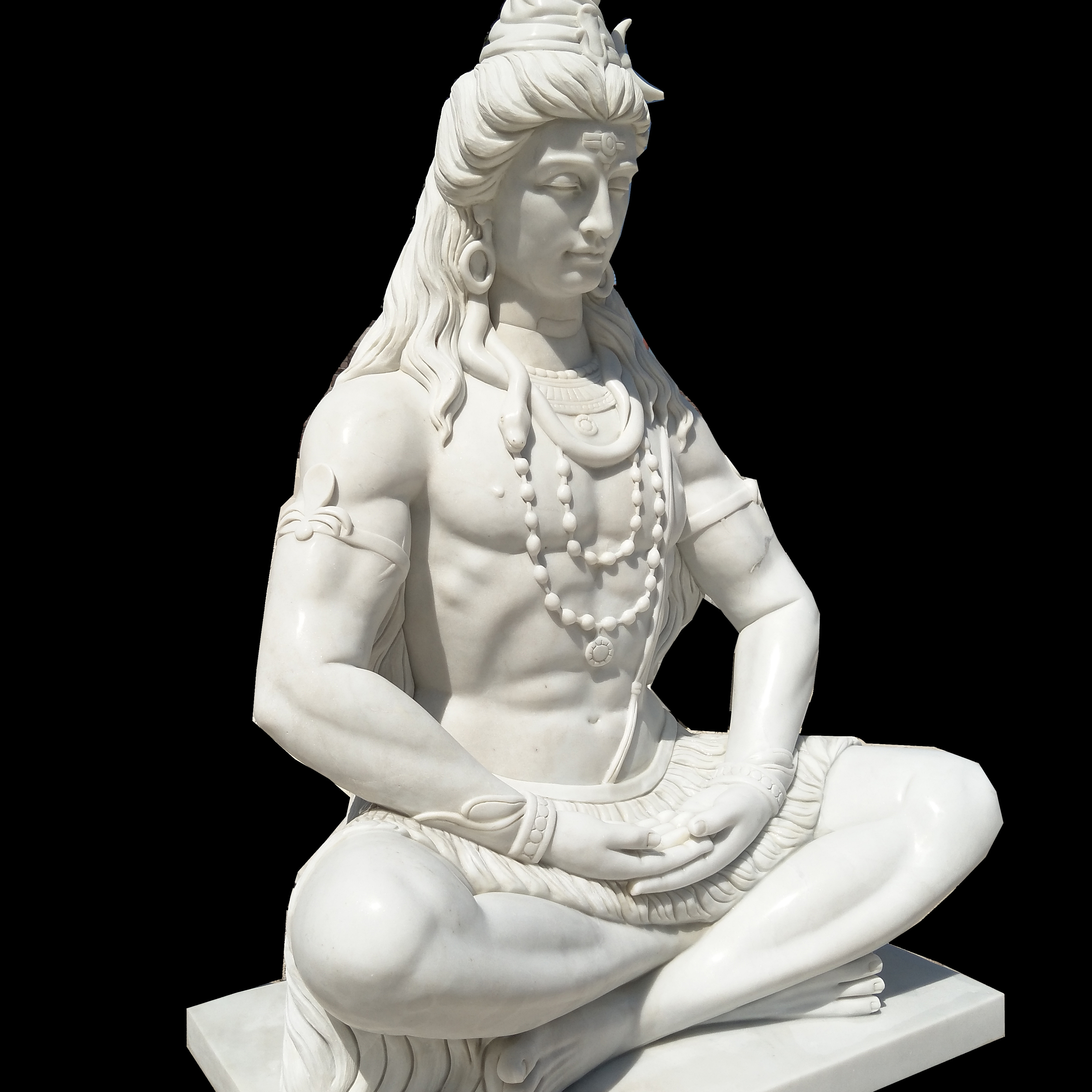 White Marble Indian God Statue Lord Shiva Statue