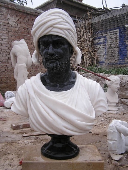 African black man statue /marble bust sculpture