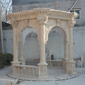 Roma Style Good Price Natural White Marble Stone Greek Statues Gazebo