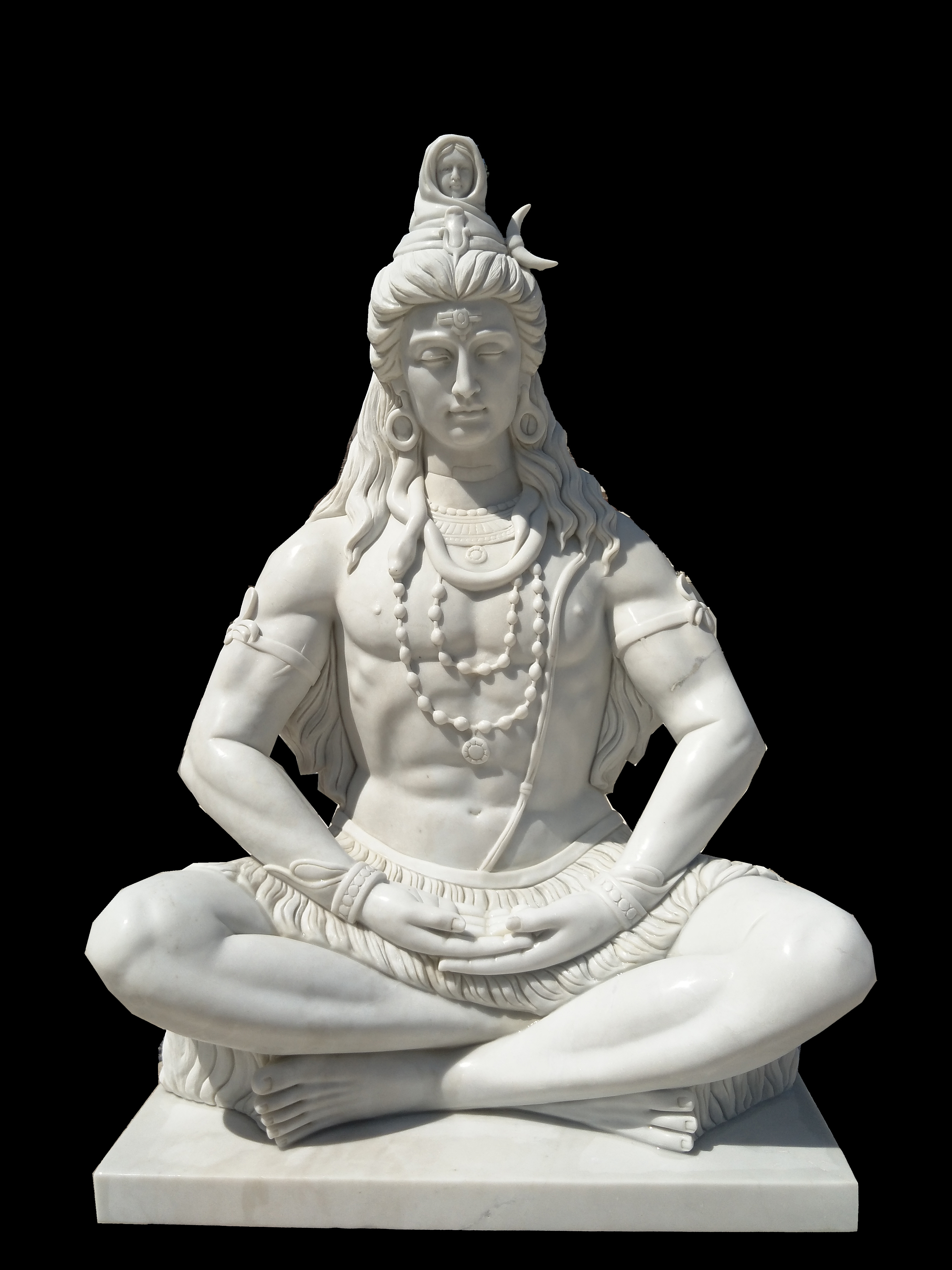 White Marble Indian God Statue Lord Shiva Statue