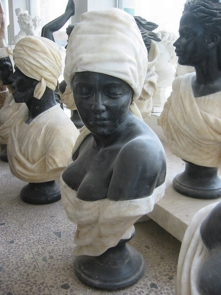 African black man statue /marble bust sculpture