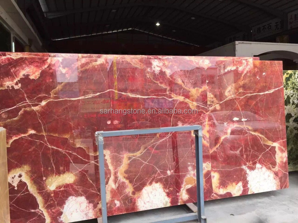 Red Onyx Marble Slab For For Background Wall