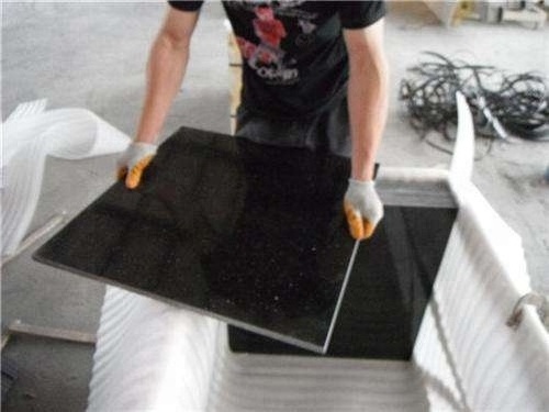 Polished black galaxy granite price