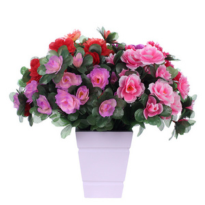 Wholesale Artificial Azalea Flower Decoration Flowers 7 Forks Azalea For me Park Decoration