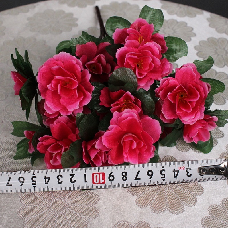 Wholesale Artificial Azalea Flower Decoration Flowers 7 Forks Azalea For me Park Decoration