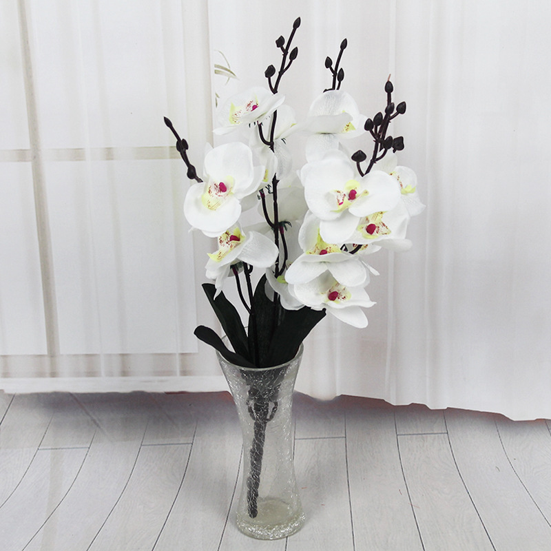 Silk flower small butterfly orchid home hotel decoration office living room bedroom decoration artificial flower bouquet