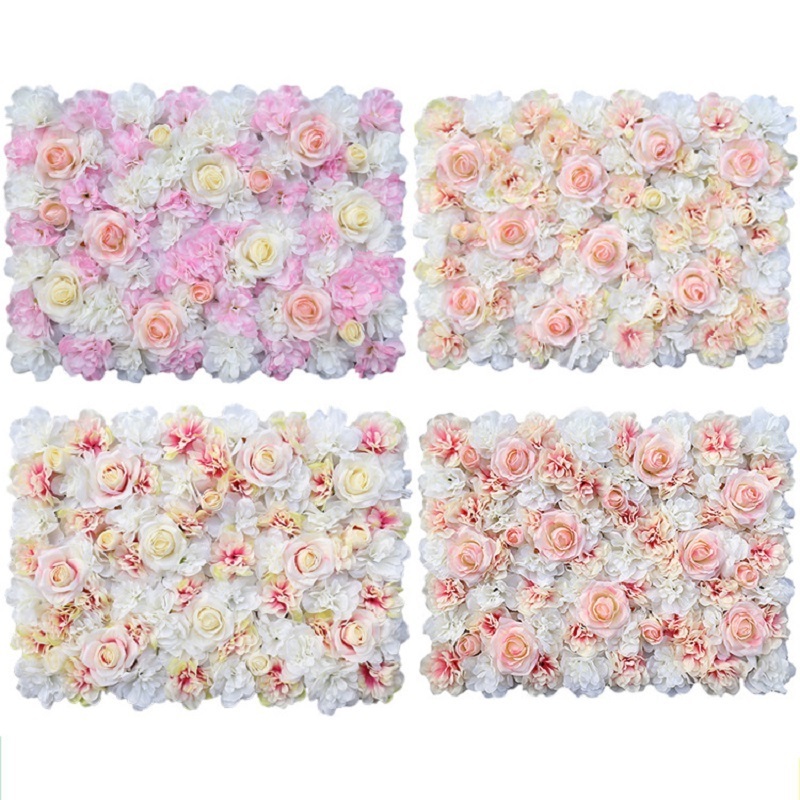 Wedding Supplies Home Floral Decoration Rose Hydrangea Silk Artificial Decorative Flower Wall Backdrop