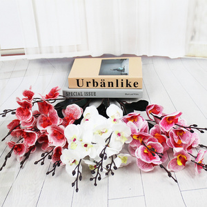 Silk flower small butterfly orchid home hotel decoration office living room bedroom decoration artificial flower bouquet