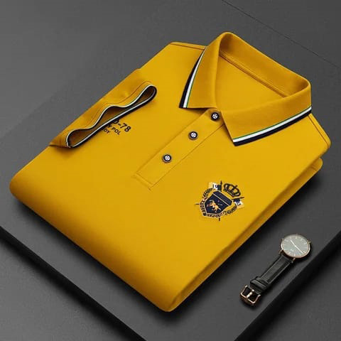 New Design Custom Embroidered Logo 95% Cotton 5%spandex Man Golf Business Uniform Solid Color Polo Shirt Direct factory price