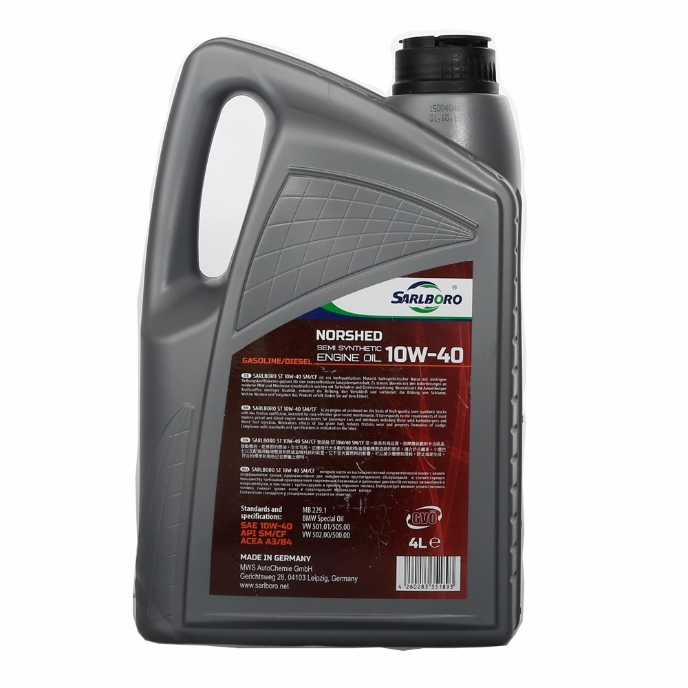 Sarlboro Norshed 10W-40 SM/CF motor oil german lubricant