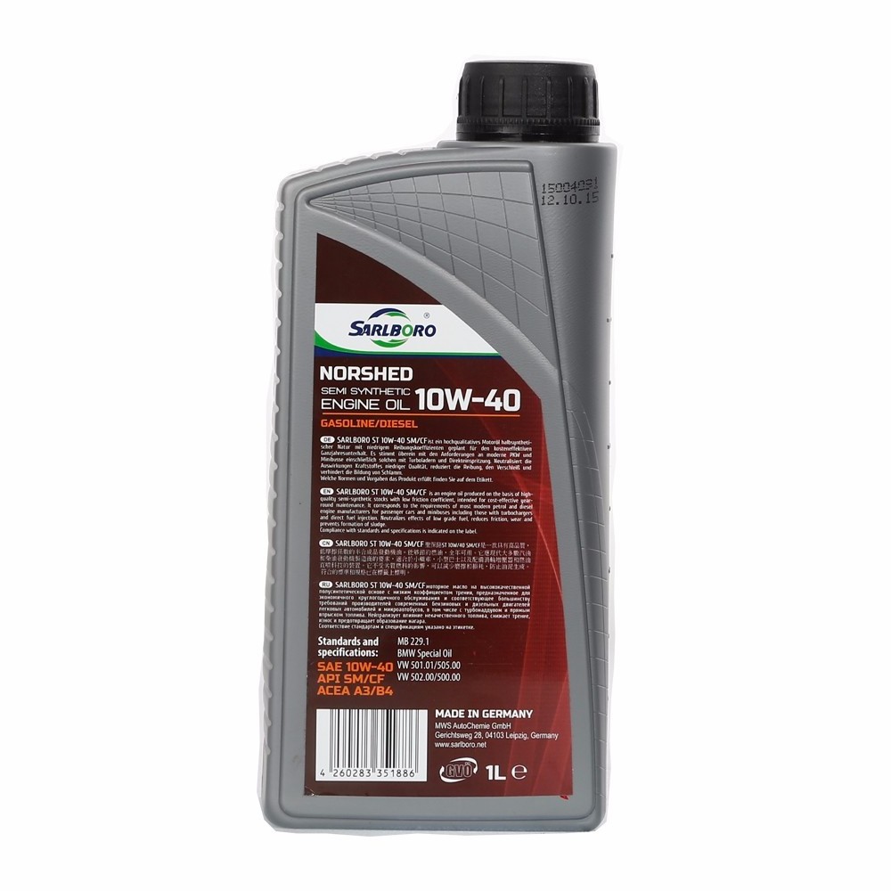 Sarlboro brand  Norshed german lubricants Full Synthetic lubricating oil 5W-40 fuel additive lubricant additives