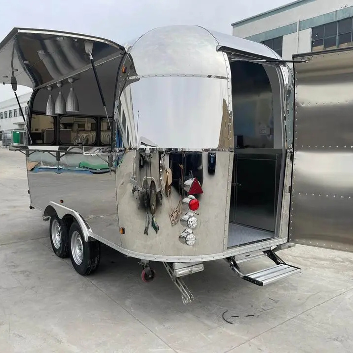 Hot sales Mobile Food Trailer Street Mobile Food Cart EPA approved Factory Mobile Food Truck for Sale Steel American