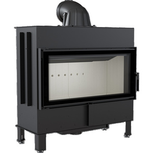 12KW High quality bend pellet stove with double doors wood burner low ash wood burning fireplaces stove