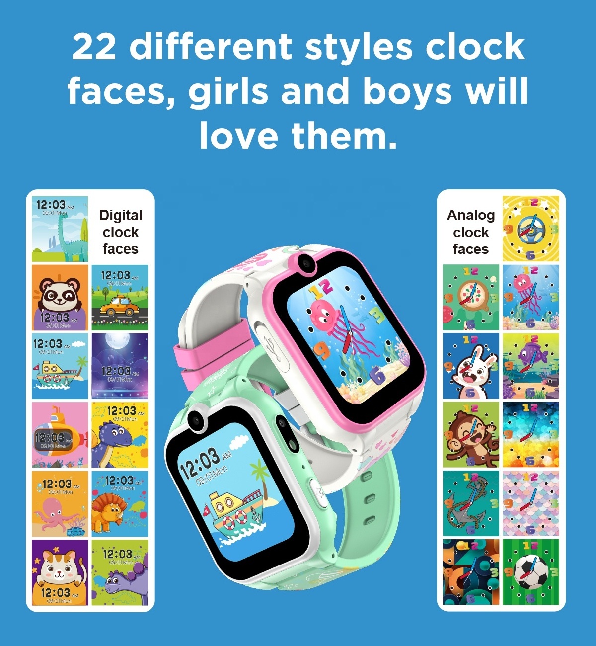 Free Shipping 1 Sample OK XA16T Smart Watches with SIM card calling function slot and puzzle games For Kids