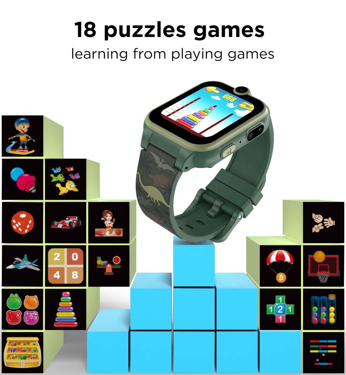 Free Shipping 1 Sample OK XA16T Smart Watches with SIM card calling function slot and puzzle games For Kids