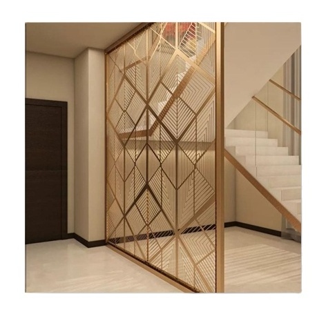 metal screen brass Indoor Decorative Metal Room Divider Custom design decorative CUSTOM MADE LASER CUT DECORATIVE PRIVACY SCREEN