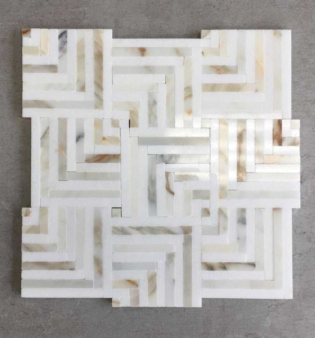 High Quality Mosaic Square Ceramic Stone Tiles for Bathroom Swimming Pool Metal Floor Design Modern Design Hot-Melting Glass buy