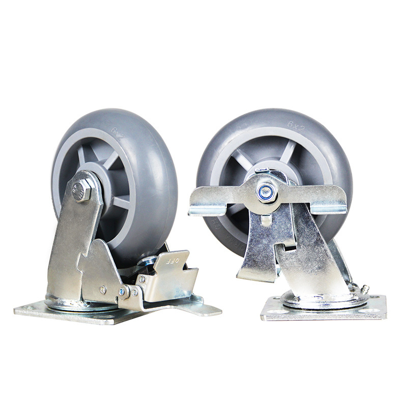 770 pounds wheel tpr material wheel surface trailer swivel caster trolley casters mute and wear-resistant protective ground