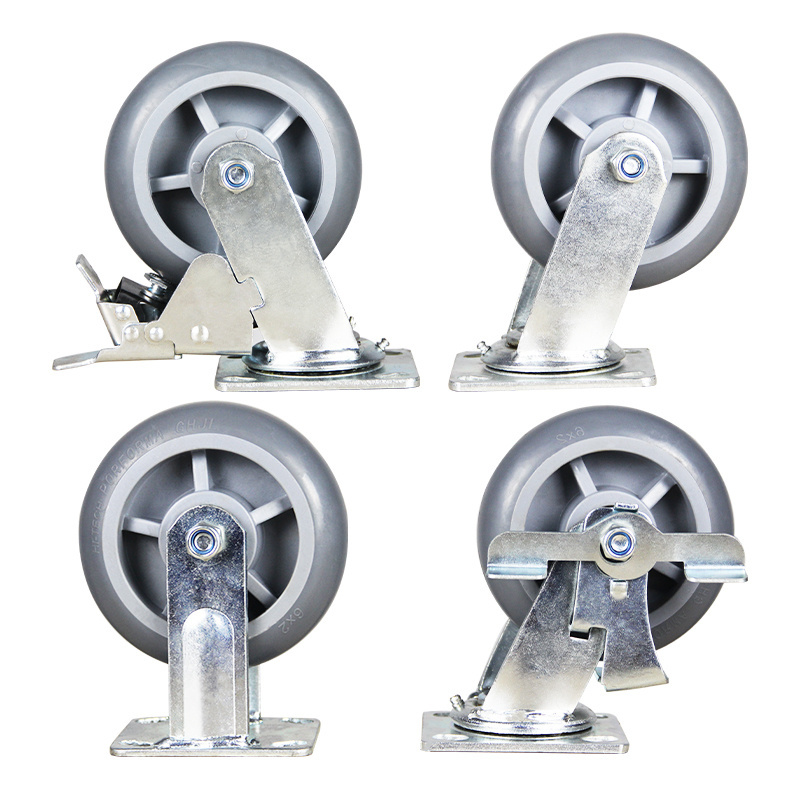 770 pounds wheel tpr material wheel surface trailer swivel caster trolley casters mute and wear-resistant protective ground