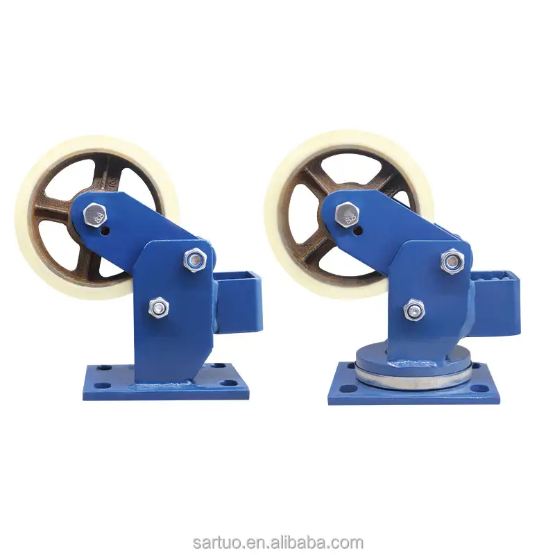 Polyurethane Spring Wheel Caster Motorcycle ssembly Workshop Rack Trailer Swivel Castor Wheels Heavy Duty