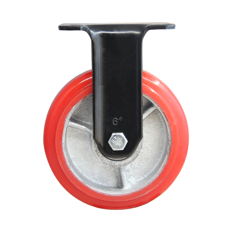 8 Inch Swivel Caster With Brake Universal Wheel Metal Scaffolding Wheels Red Trailer Stamping Bracket