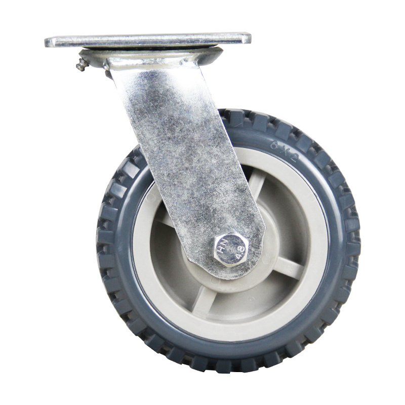 Heavy duty 4 Inch Beacon Castor Wheel Polyurethane PVC Material 300kg Load Universal Brake Wheels With Brake