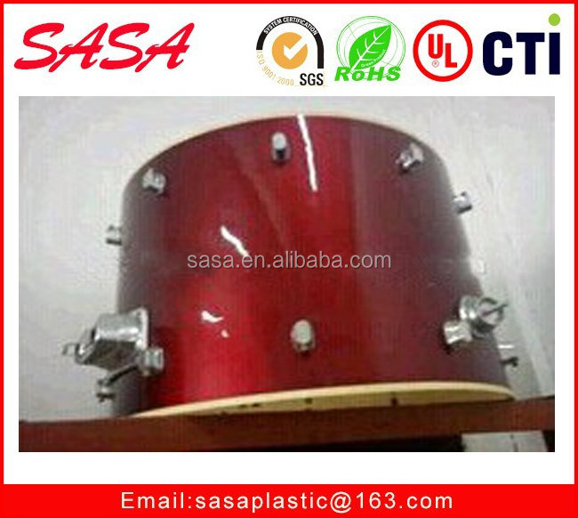 red sparkle plastic pvc for drum wrap sheet