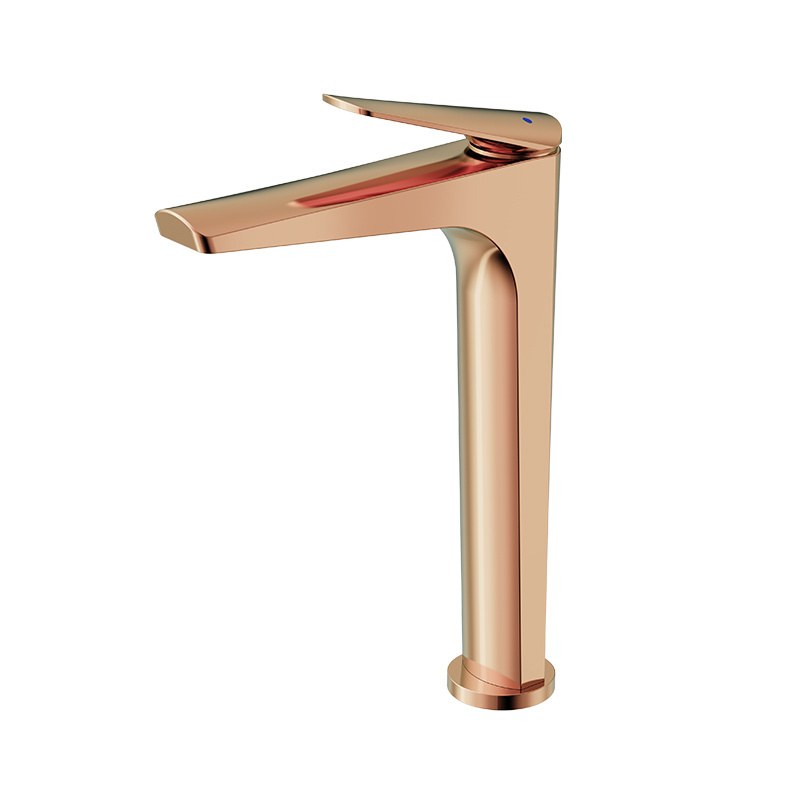 Luxury Cold And Hot Water Mixer Faucet Bathroom Brushed Gold High Sized  Brass Basin Faucet