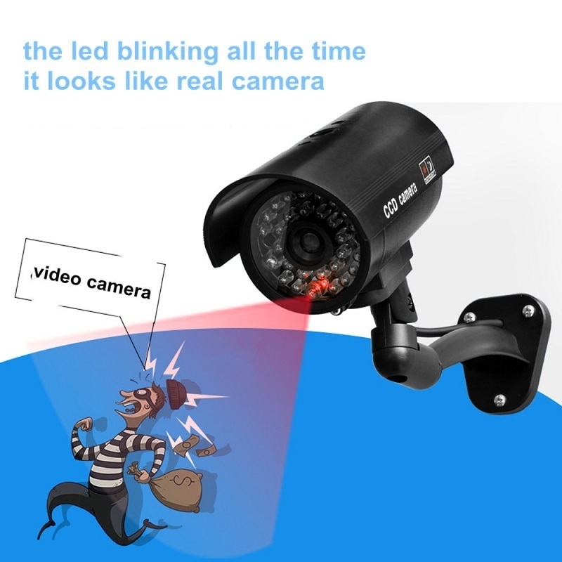 Fake Camera Security CCTV Outdoor Waterproof Emulational Decoy IR LED WiFi Flash Red Led Dummy Video Surveillance Camera