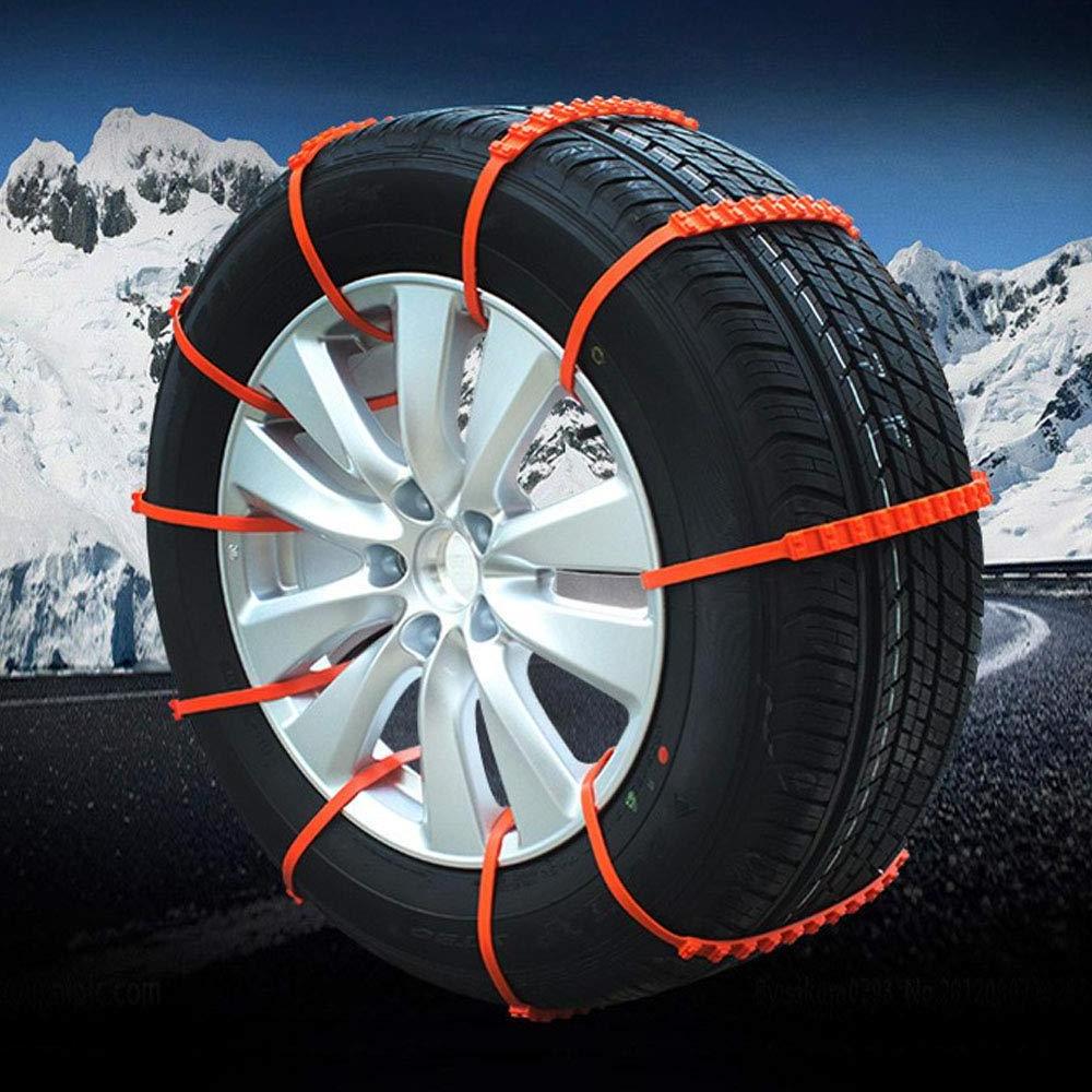 Anti-skid Strips Plastic Snow Tire Chain for Car SUV Emergency Tyre Anti-Skid Cable Adjustable Nylon Zip-Tie Track Claws