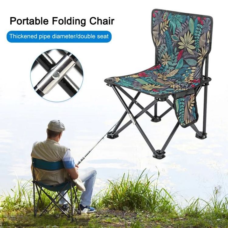 portable folding camping chair ultralight outdoor backrest collapsible chair for camping beach picnic fishing tailgates sports