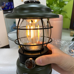 outdoor camping lantern lighting battery backup Atmosphere lamp rechargeable Adjustable light source retro LED lantern