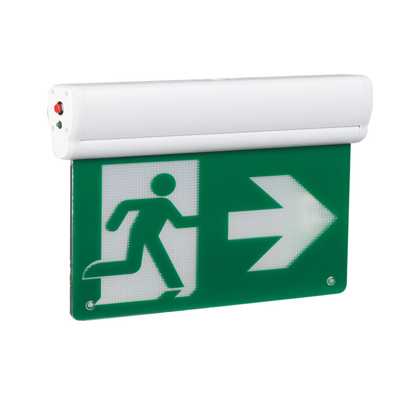 2023 Newst LED Emergency Escape Indicator Light Wall Surface Mounted Ni-Cd Battery 3W LED Emergency Exit Sign