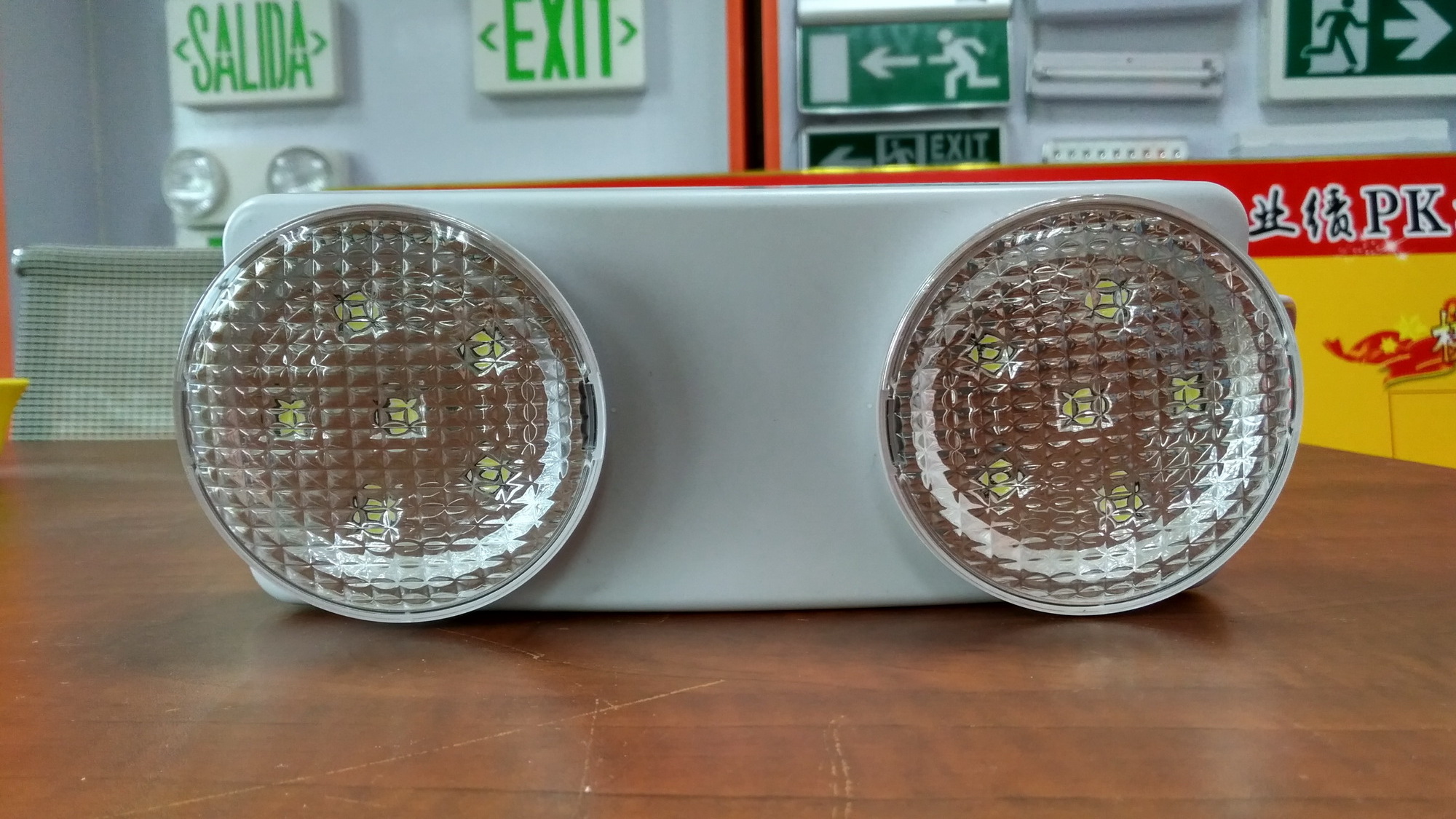 dimension 235*98*68.2mm Twin Spot LED Emergency Lights rechargeable light fire emergency exit light