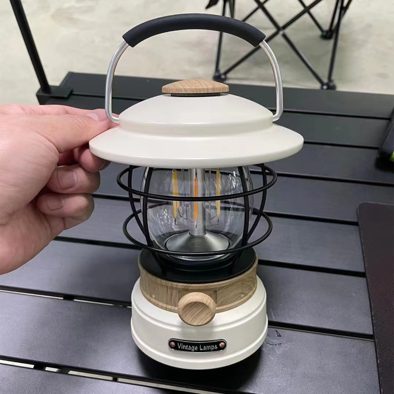 Outdoor COB Camping Lantern Retro Campsite Light Portable LED Emergency Lamp Atmosphere Light for Garden Yard Camping Lights