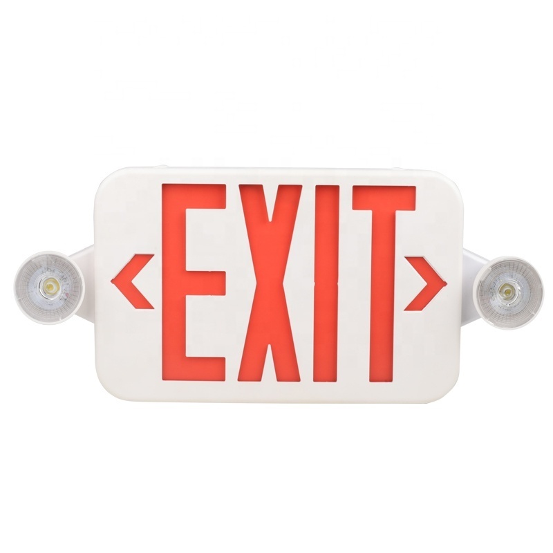 America Standard Ningbo Factory Ni Cd Battery Emergency Exit Sign LED Light Combo