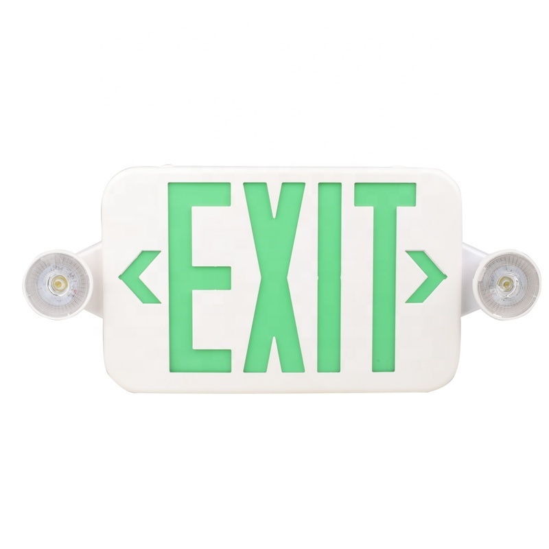 America Standard Ningbo Factory Ni Cd Battery Emergency Exit Sign LED Light Combo