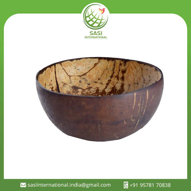 Handmade 100% Natural Coconut Shell Bowl Coconut Tableware Round Bowls for Fruit Dessert Salads