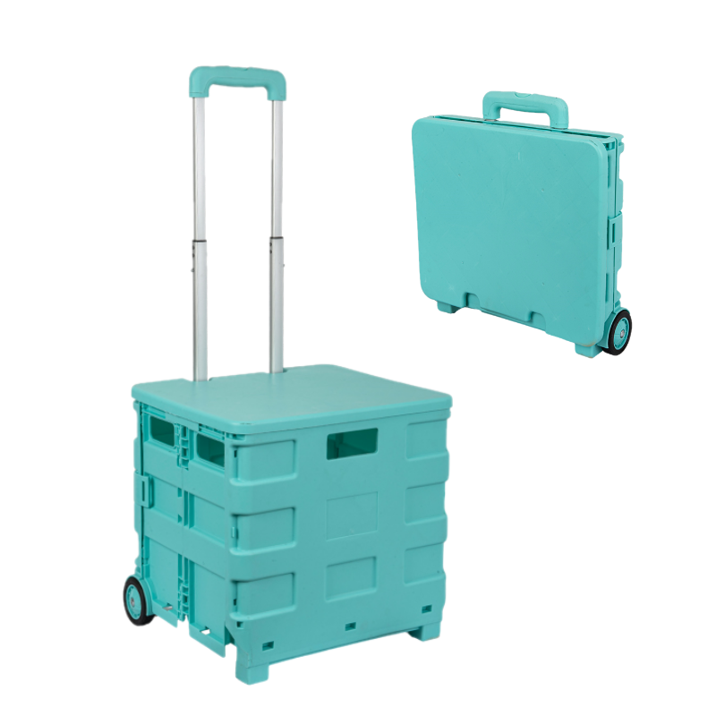 Reliable Quality Household Shopping Cart Collapsible Rolling Crate on Wheels Folding Hand Shopping Trolleys & carts