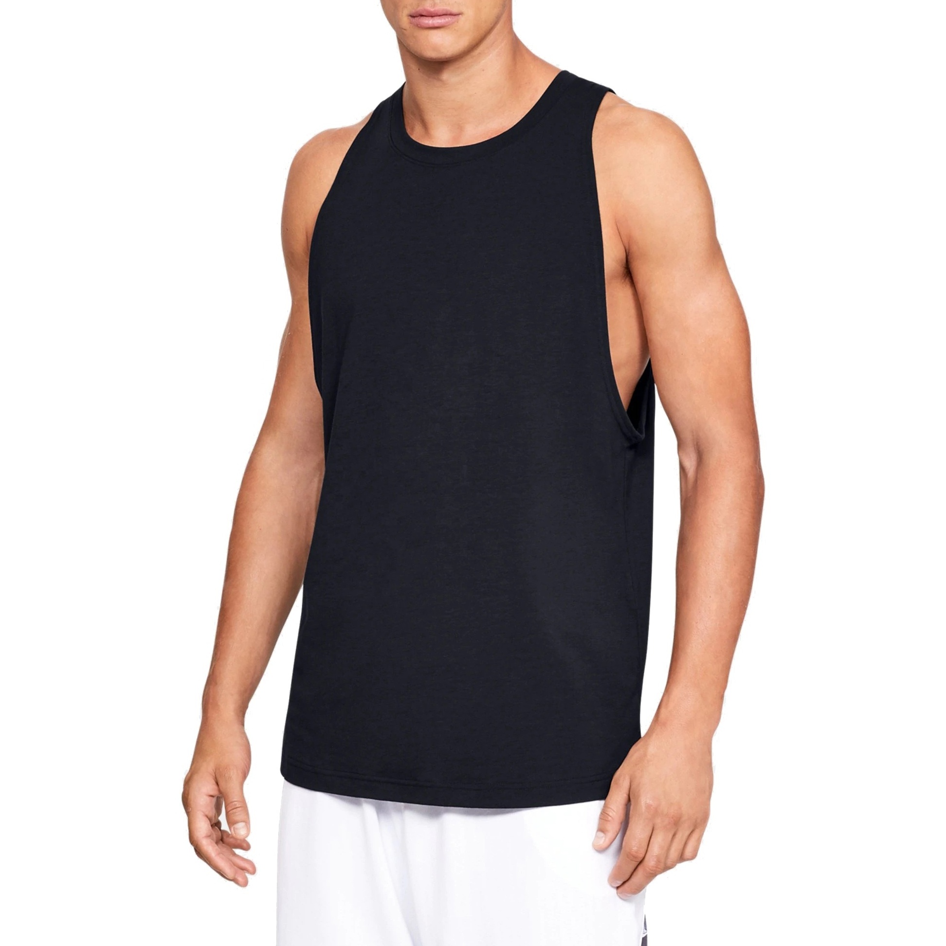 New Best 2024 Manufacturers Solid Color Ribbed Undershirt Sports Fitness Seamless Black Men Vest For Summer