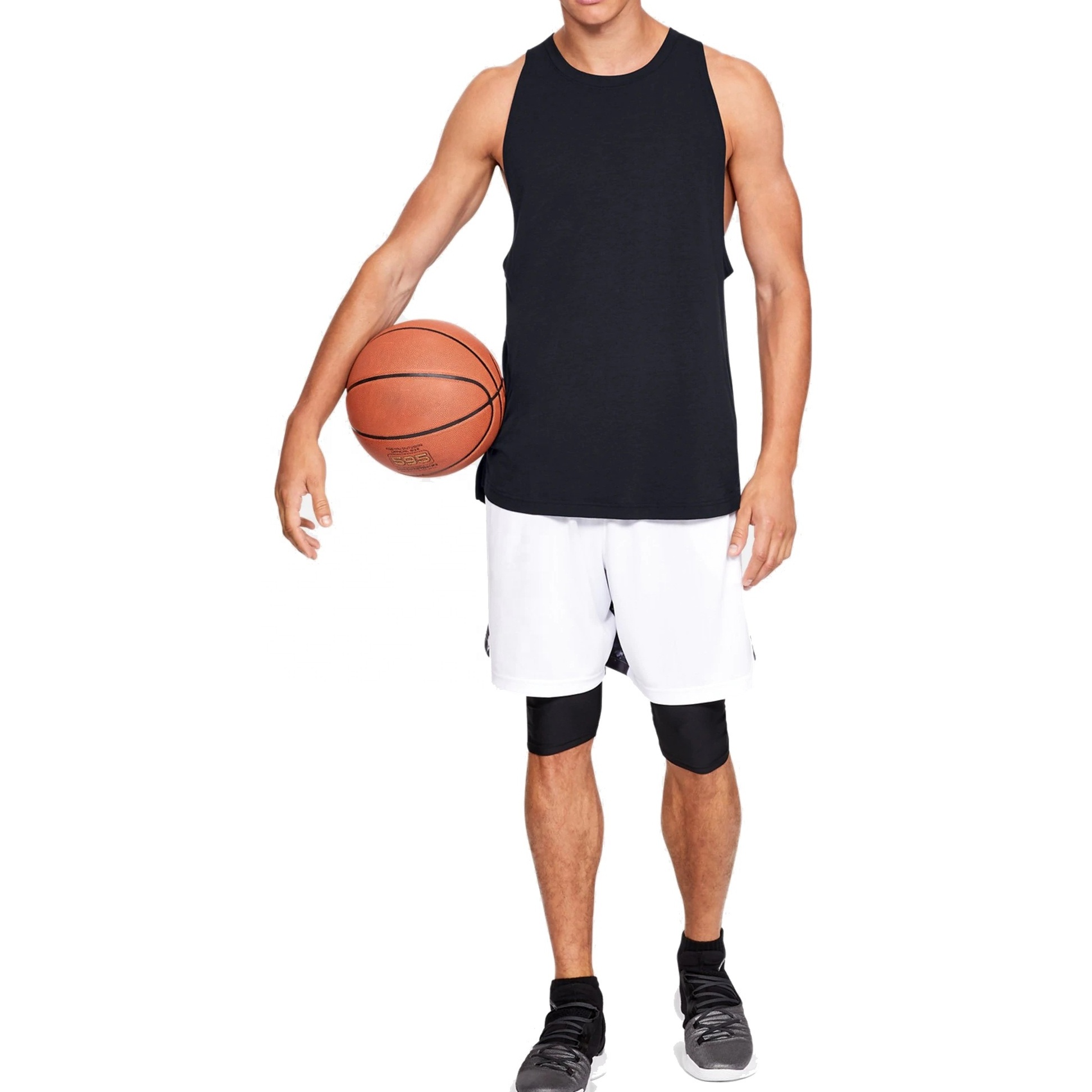 New Best 2024 Manufacturers Solid Color Ribbed Undershirt Sports Fitness Seamless Black Men Vest For Summer